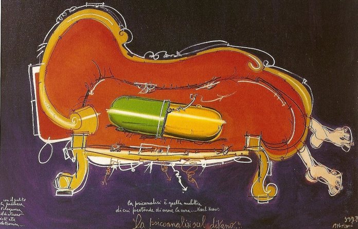 mattia-moreni-ah-quel-freud-la-psicoanalisi-sul-divano-1997-coll-privata1